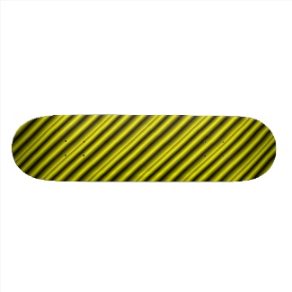 Yellow and Black Stripe Skateboard Deck