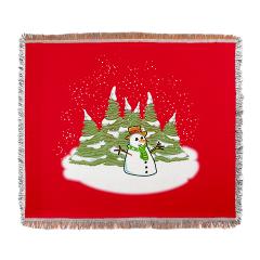 Frosty Snowman Throw Blanket