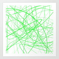 Green scribble print