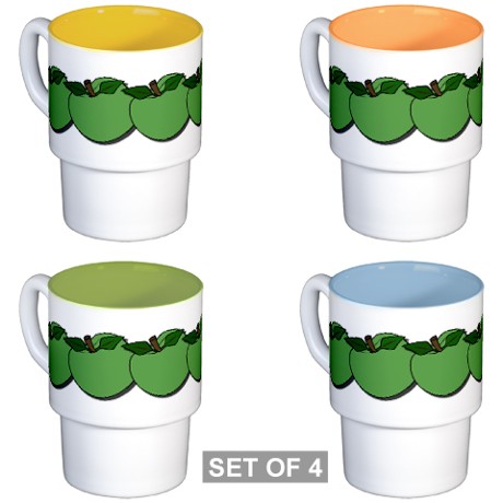 Green Apples Coffee Cups by listing-store-11861778