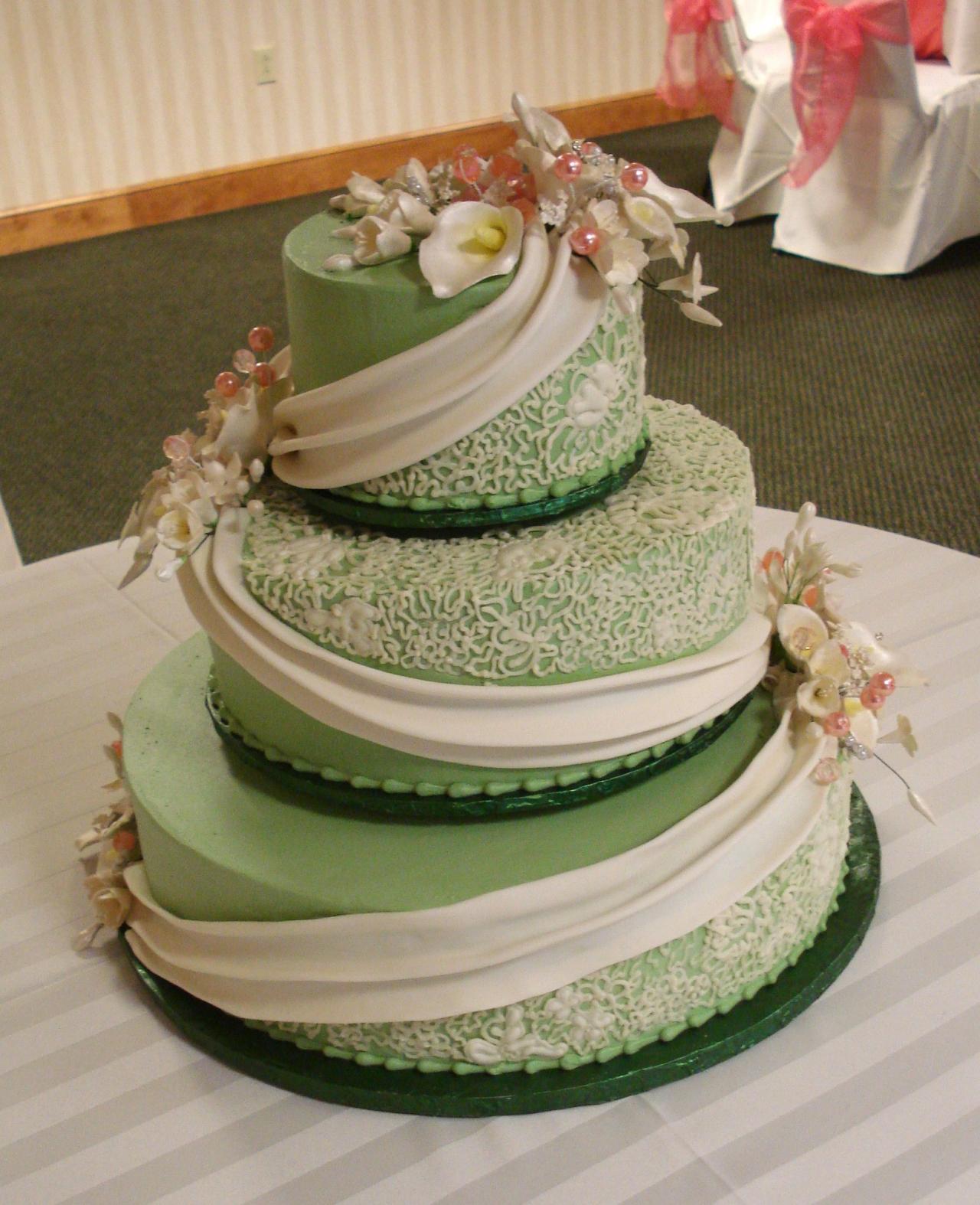 green wedding cake idea Home