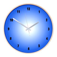 blue kitchen wall clock