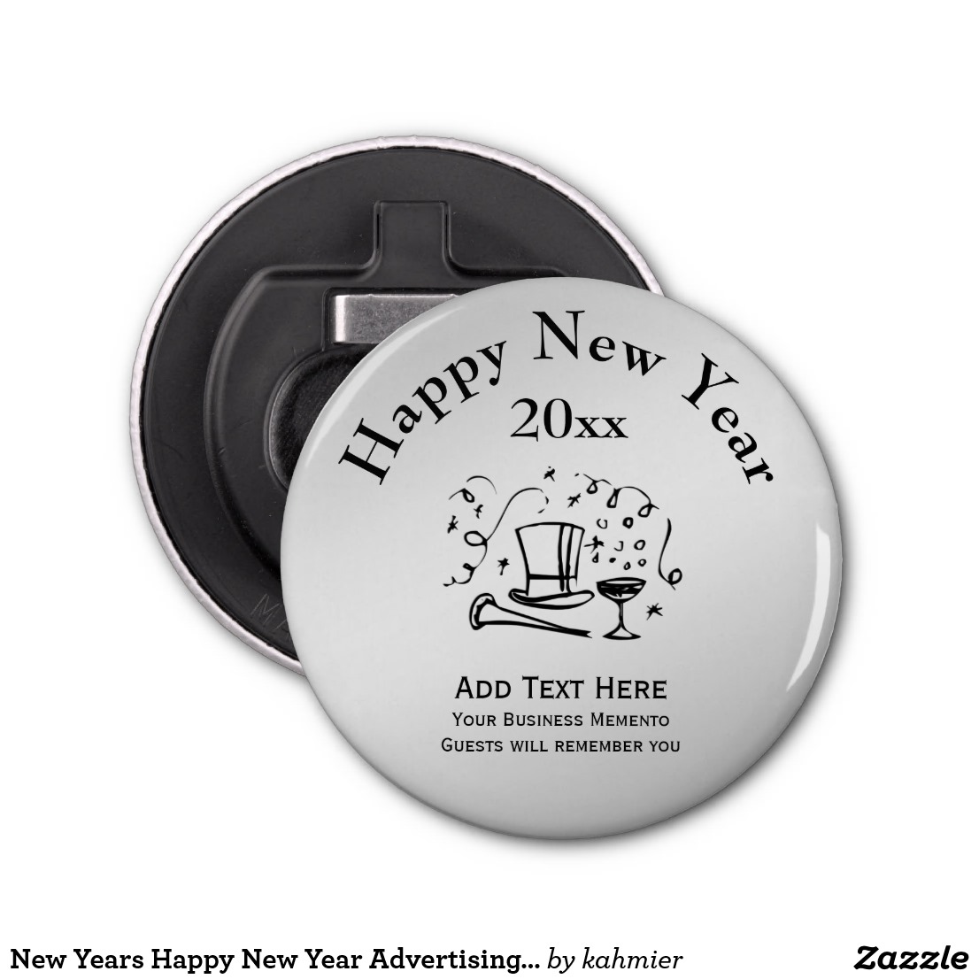 New Years Happy New Year Advertising Memento Bottle Opener