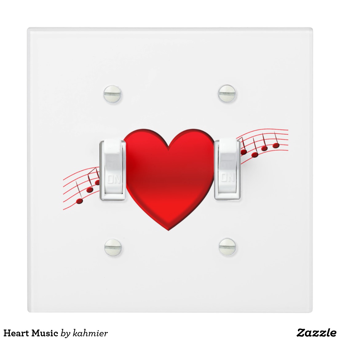 Heart Music Light Switch Cover