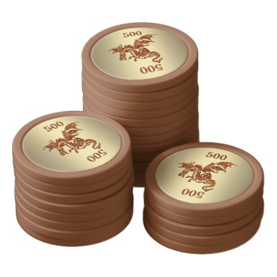 Awesome Dragons with Numbers you Change Set Of Poker Chips