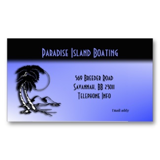 Blue Vacation / Travel Business Card