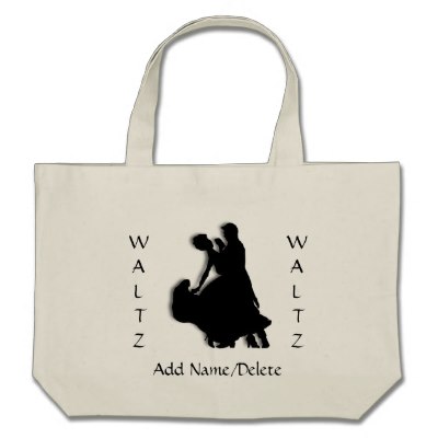 Custom Waltz Dance Silhouette Tote Bag