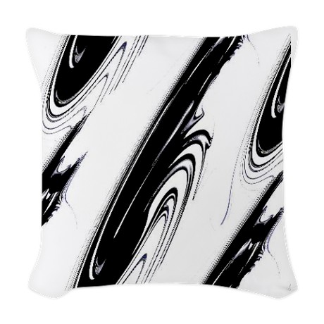 Black and White Oblique Woven Throw Pillow by listing-store-11861778