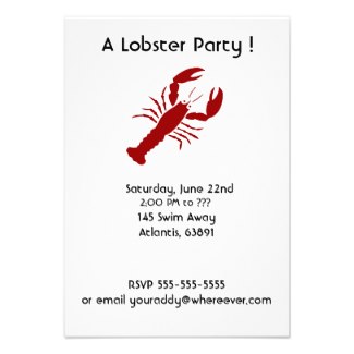 Lobster Party Invitations