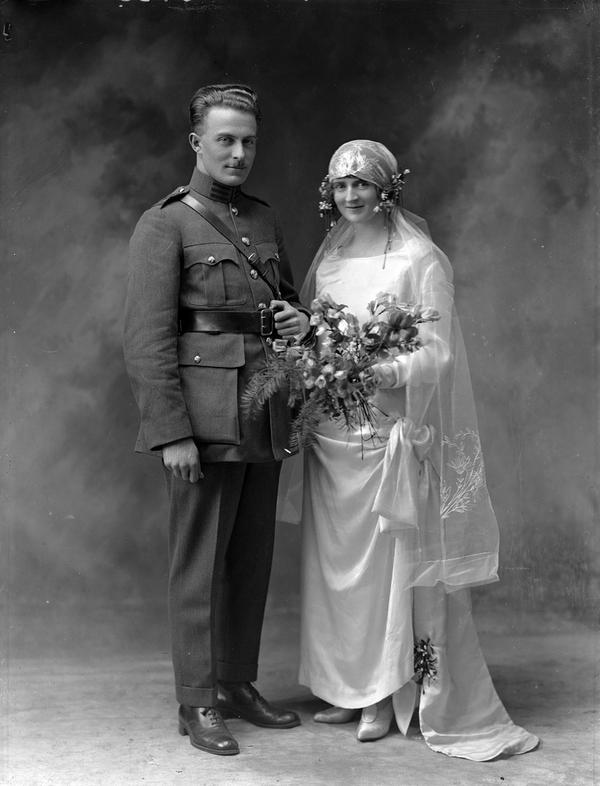 WWI Military Wedding Photograph