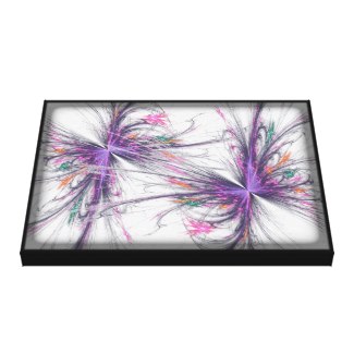 Elegant Butterfly Fractal Wrapped Canvas Canvas Print