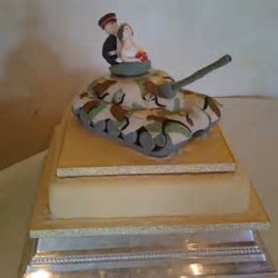 Military theme wedding cake idea