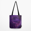misty purple tote bag