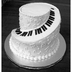 music theme wedding cake