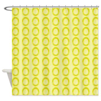 yellow shower curtain