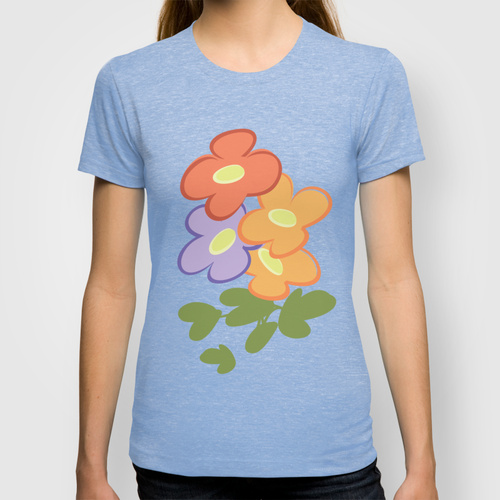 Cute Flowers T-shirt by Leatherwood Design | Society6