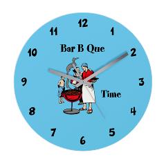 bar b que clock