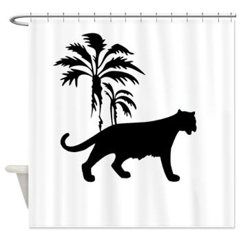 jungle cat shower curtain