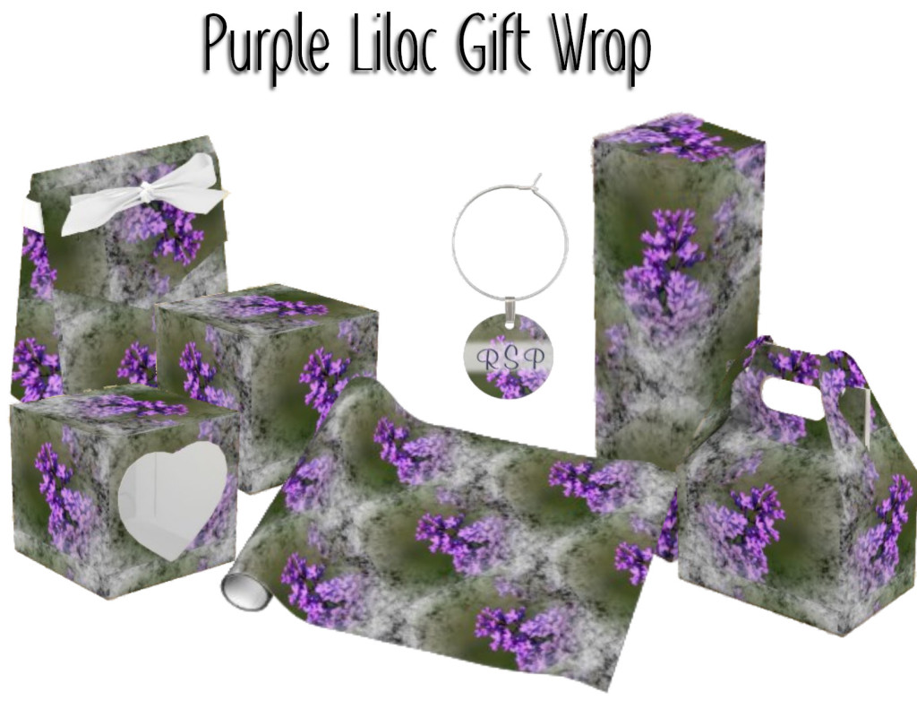 purple lilac gift wrap