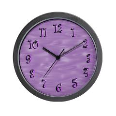 Purple Wall Clock by Justaminuteclockshop