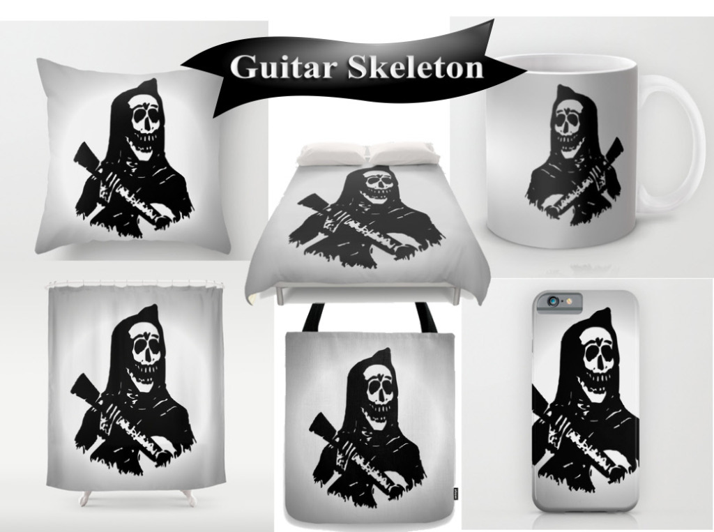 guitar skeleton society 6