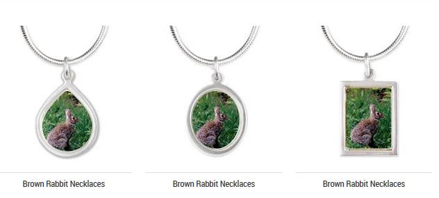 brown rabbit necklace
