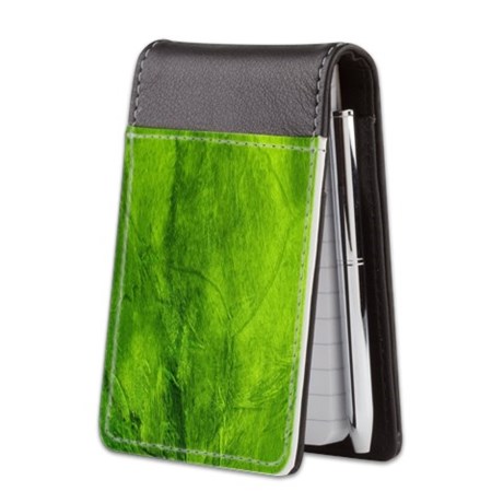 lime green _leather_notepad