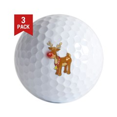 Rudolf reindeer golf balls