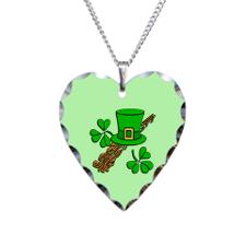 Irish leprechaun hat necklace