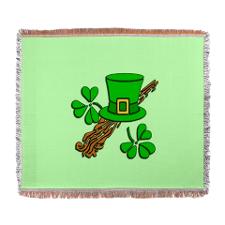 Irish leprechaun hat throw blanket
