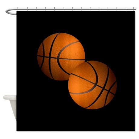 Basketball sports shower curtain