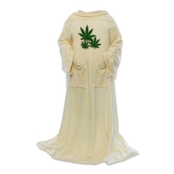 marijuana leaf blanket wrap