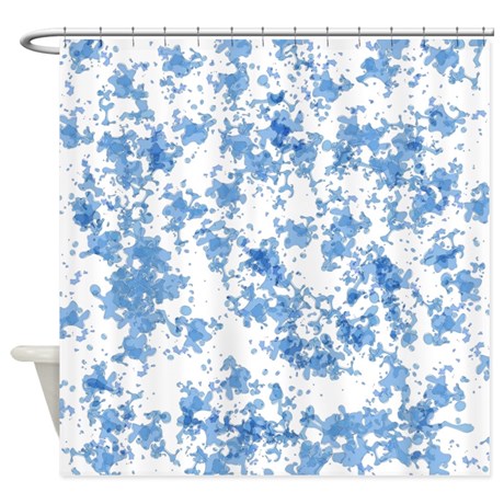 Blue Splash Shower Curtain