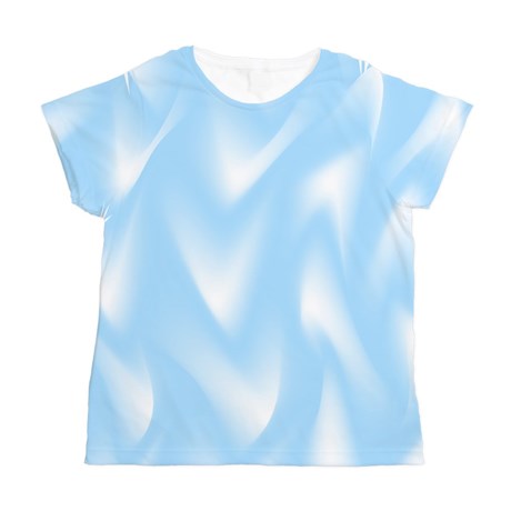 Light Blue and White Waves Women's All Over Print by AllOverTShirts