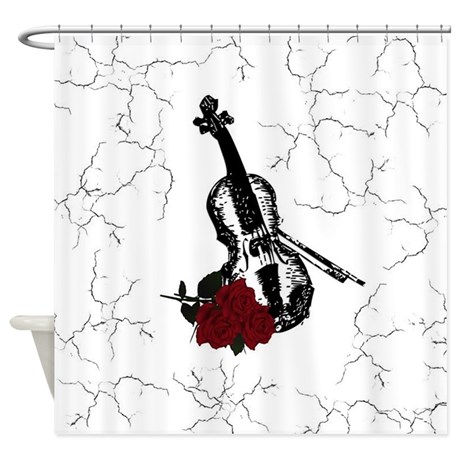 violin shower curtain