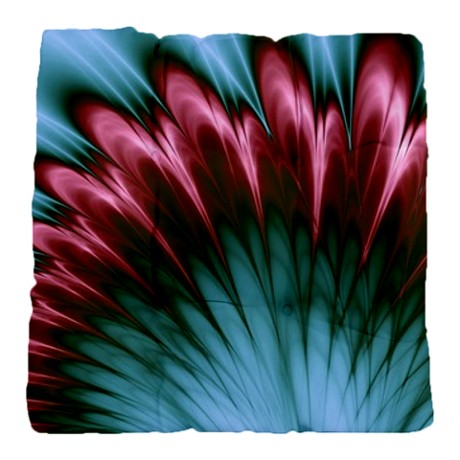 Aqua and pink fractal glory Tufted Chair Cushion by Admin_CP11861778