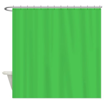 Solid Kelly Green Shower Curtain