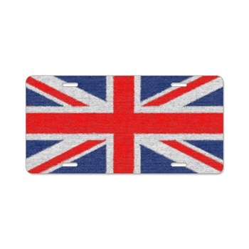 British Flag Aluminum License Plate