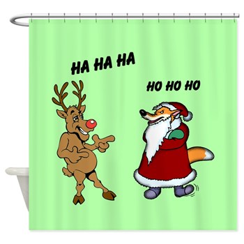 funny_animal_christmas_shower_curtain