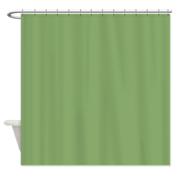 Solid Asparagus Green Shower Curtain