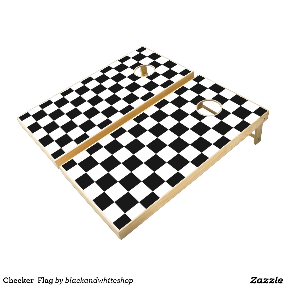 Checker Flag Cornhole Set