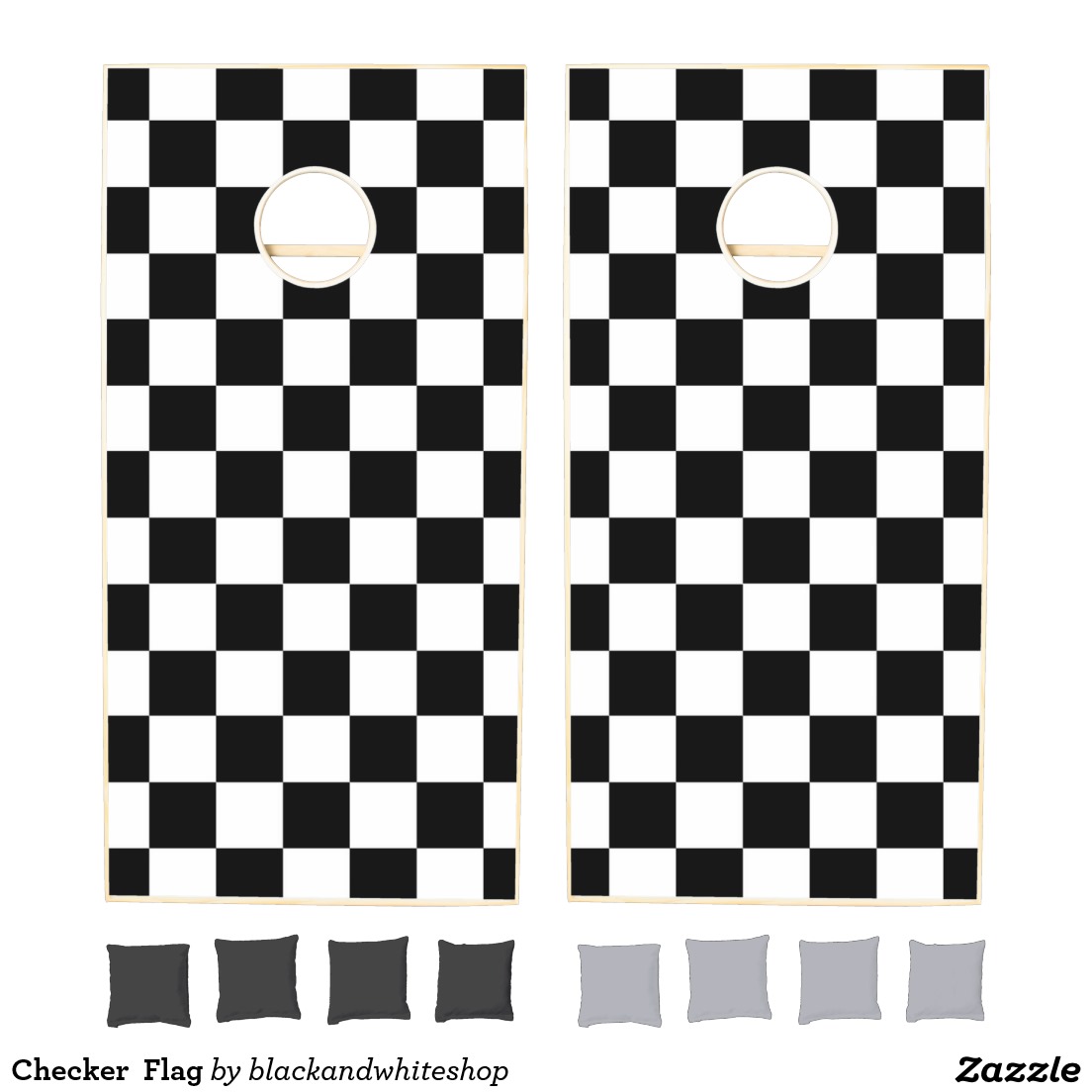 Checker Flag Cornhole Set
