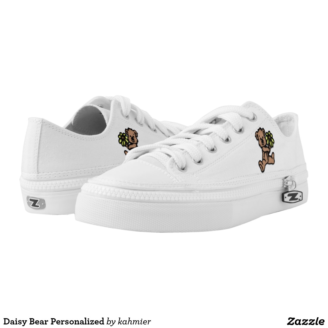 Daisy Bear Personalized Low-Top Sneakers