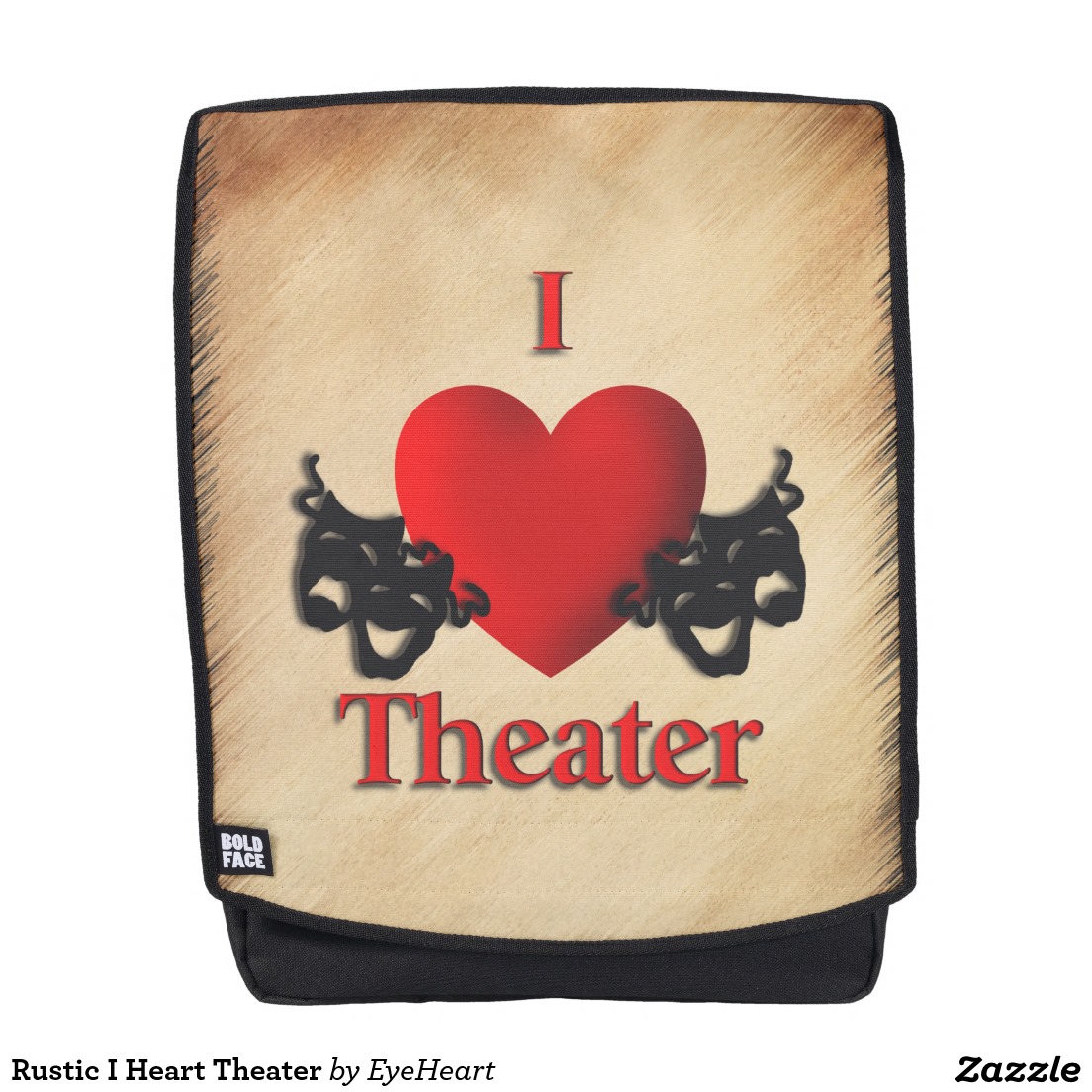 Rustic I Heart Theater Backpack