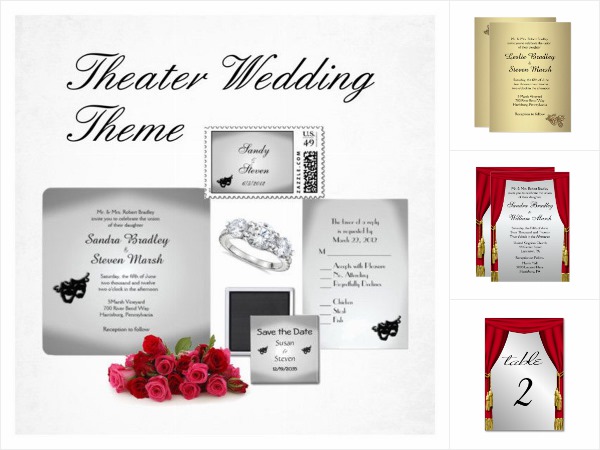 Theater Wedding Invitation Suite