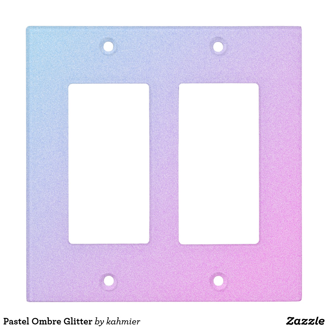 Pastel Ombre Glitter Light Switch Cover