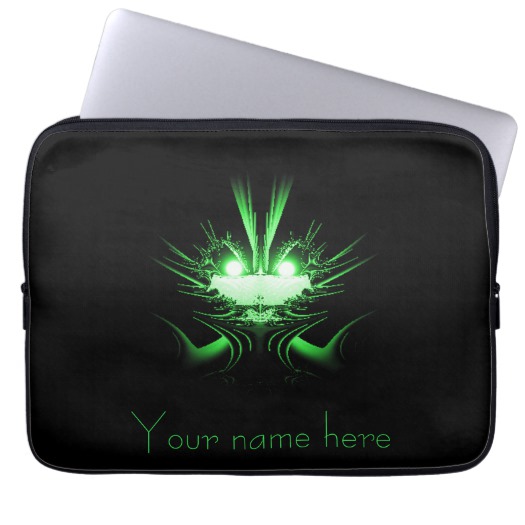 Personalized Green Dragon Laptop Sleeve