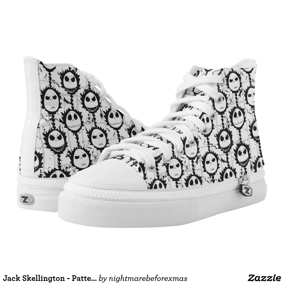 Jack Skellington - Pattern High-Top Sneakers