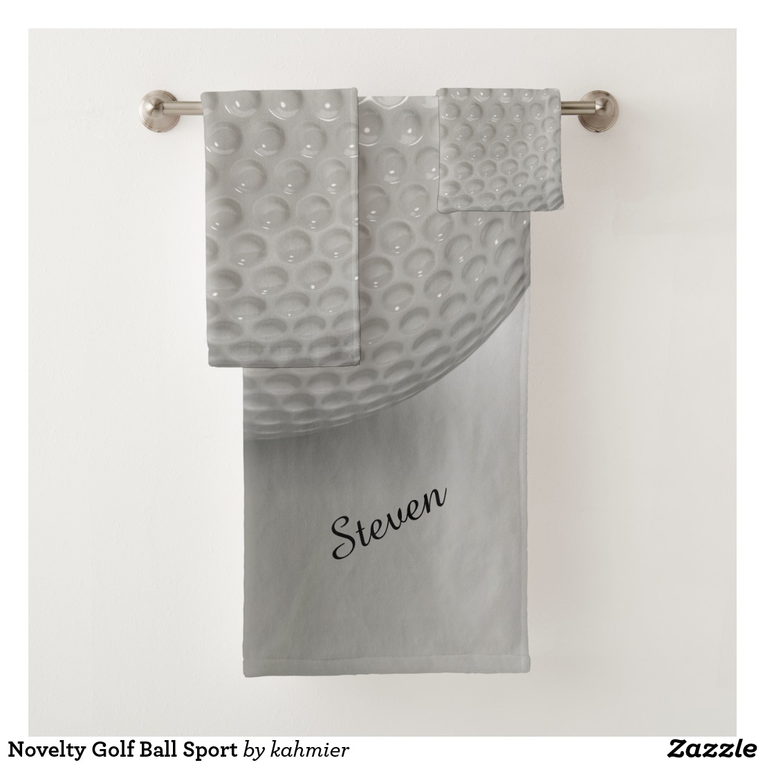 Novelty Golf Ball Sport Bath Towel Set