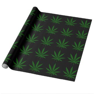 Weed Leaf Wrapping Paper